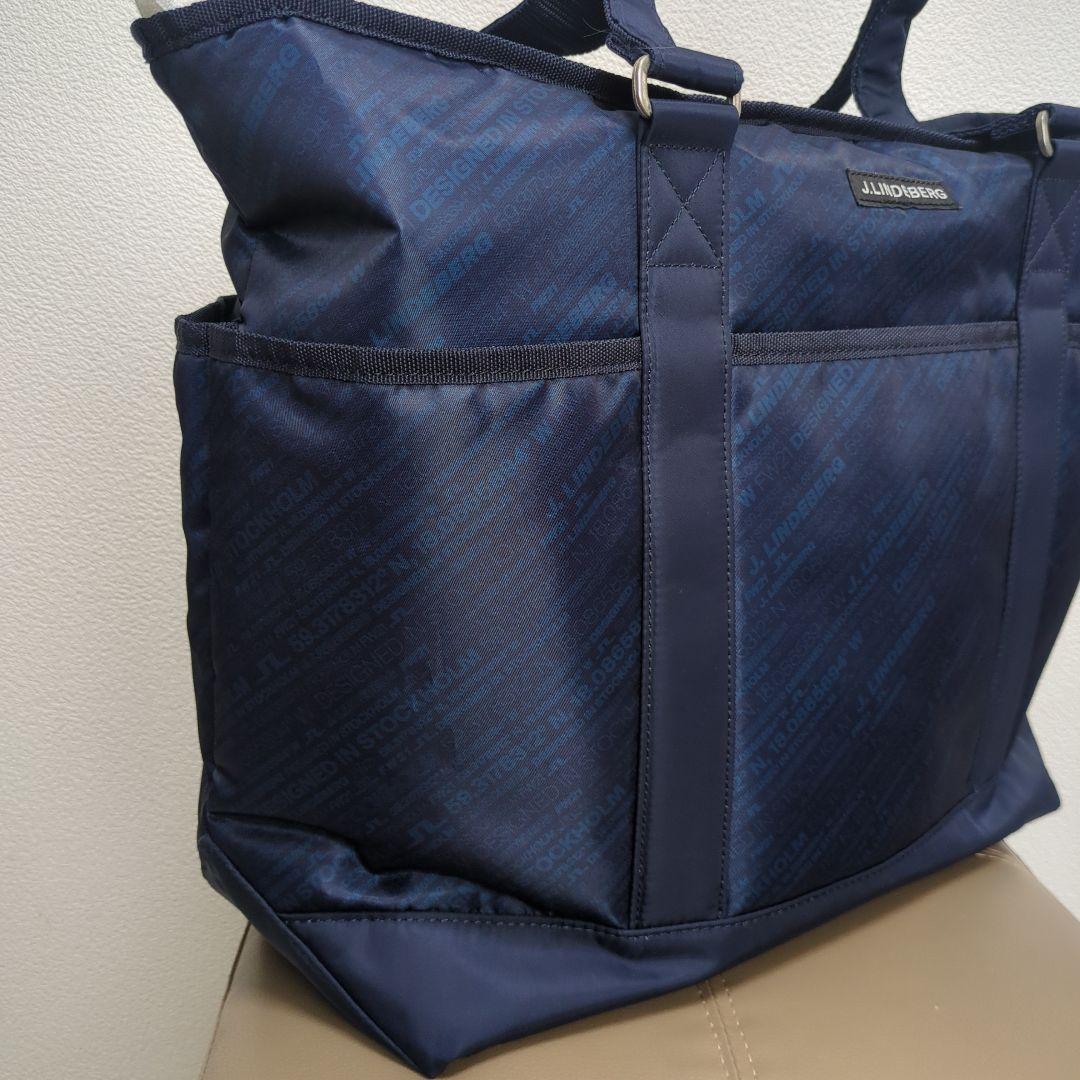 Tac　【美品】J.LINDEBERG ネイビー トートバッグ