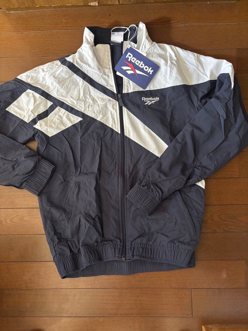 新品！Reebok ウィンドブレーカー M ネイビー/ホワイト