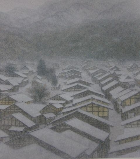 白井進、【白幻譜】、希少な額装用画集より、新品額装付、状態良好
