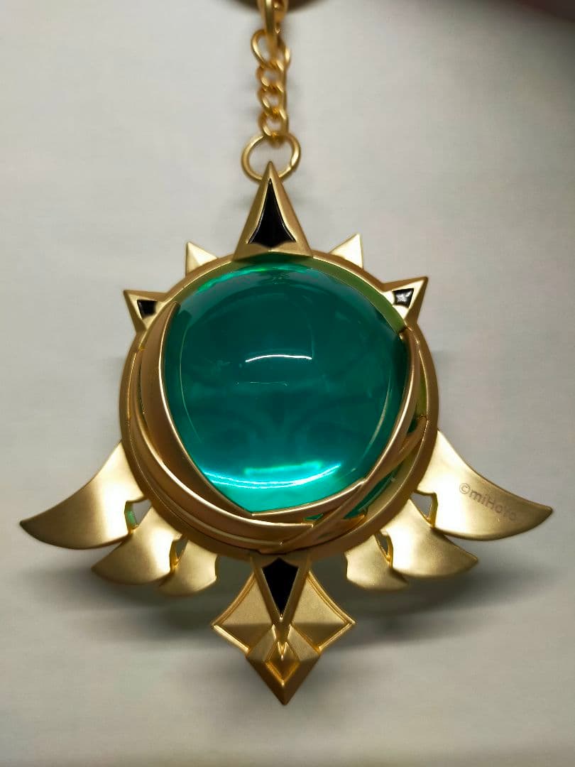 原神 神の目 4点セット 風 雷 岩 草 miHoYo刻印 金属