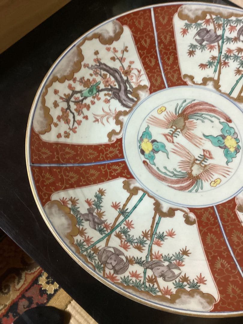 錦絵天保大皿　幅約45.5cm 江戸期　古美術骨董品　時代物　置物