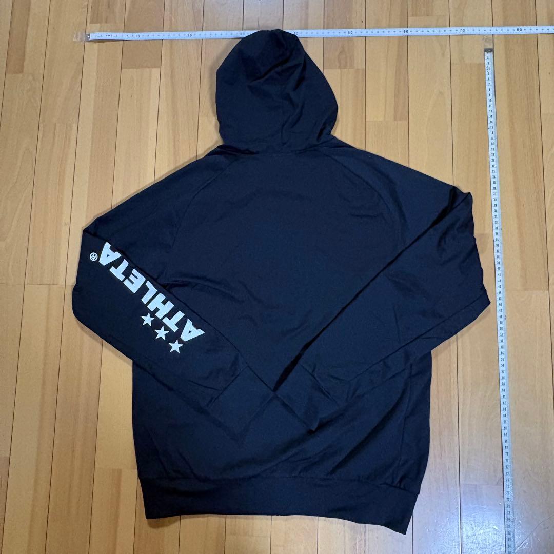 【新品 未使用】ATHLETA フード付きジャージ ブラック メンズM