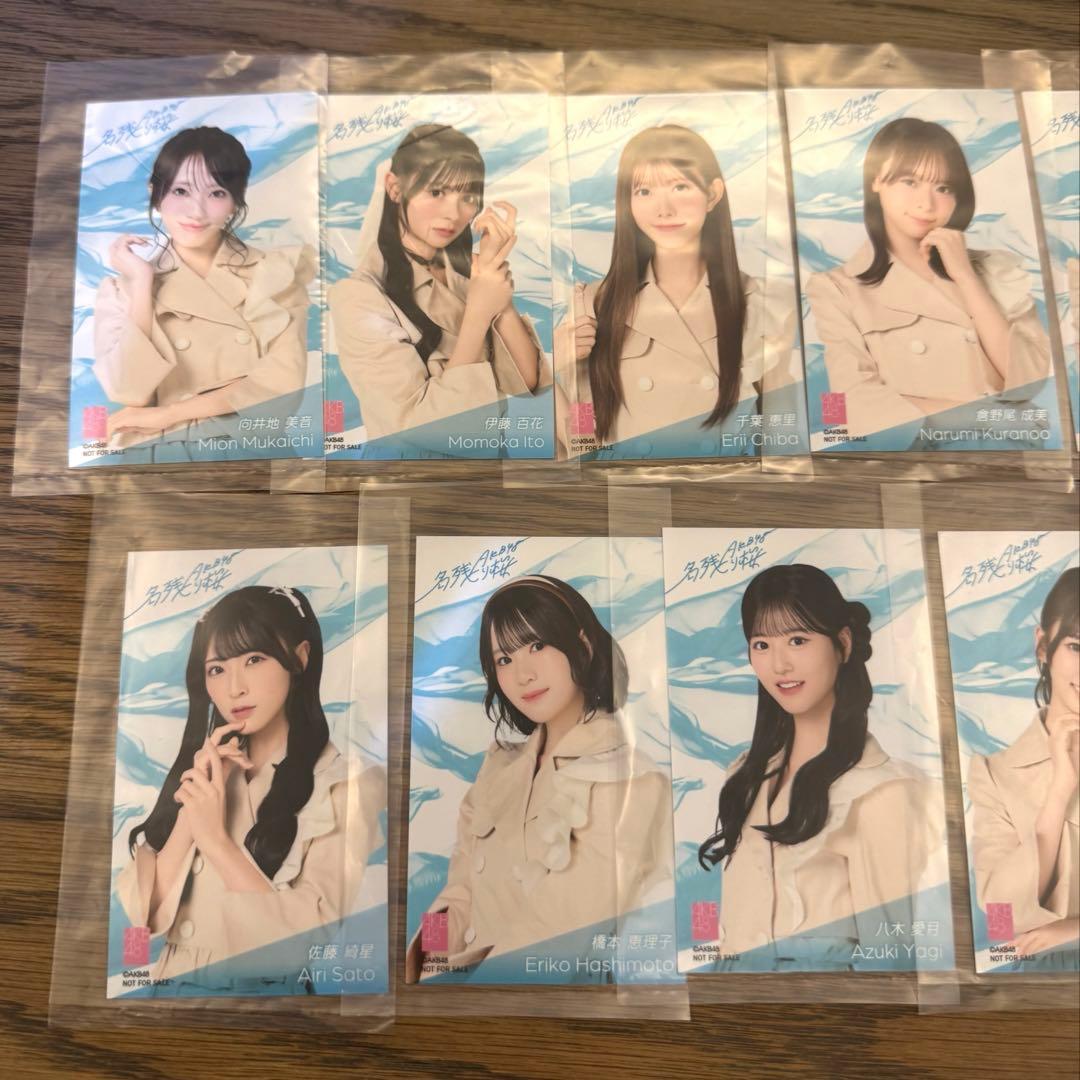 【15種セット】AKB48 名残り桜 広島握手会限定 ハーフサイズ生写真