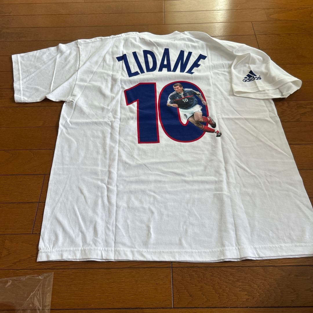 希少！【 デッドストック 】 00s adidas ジダン Tシャツ L 白