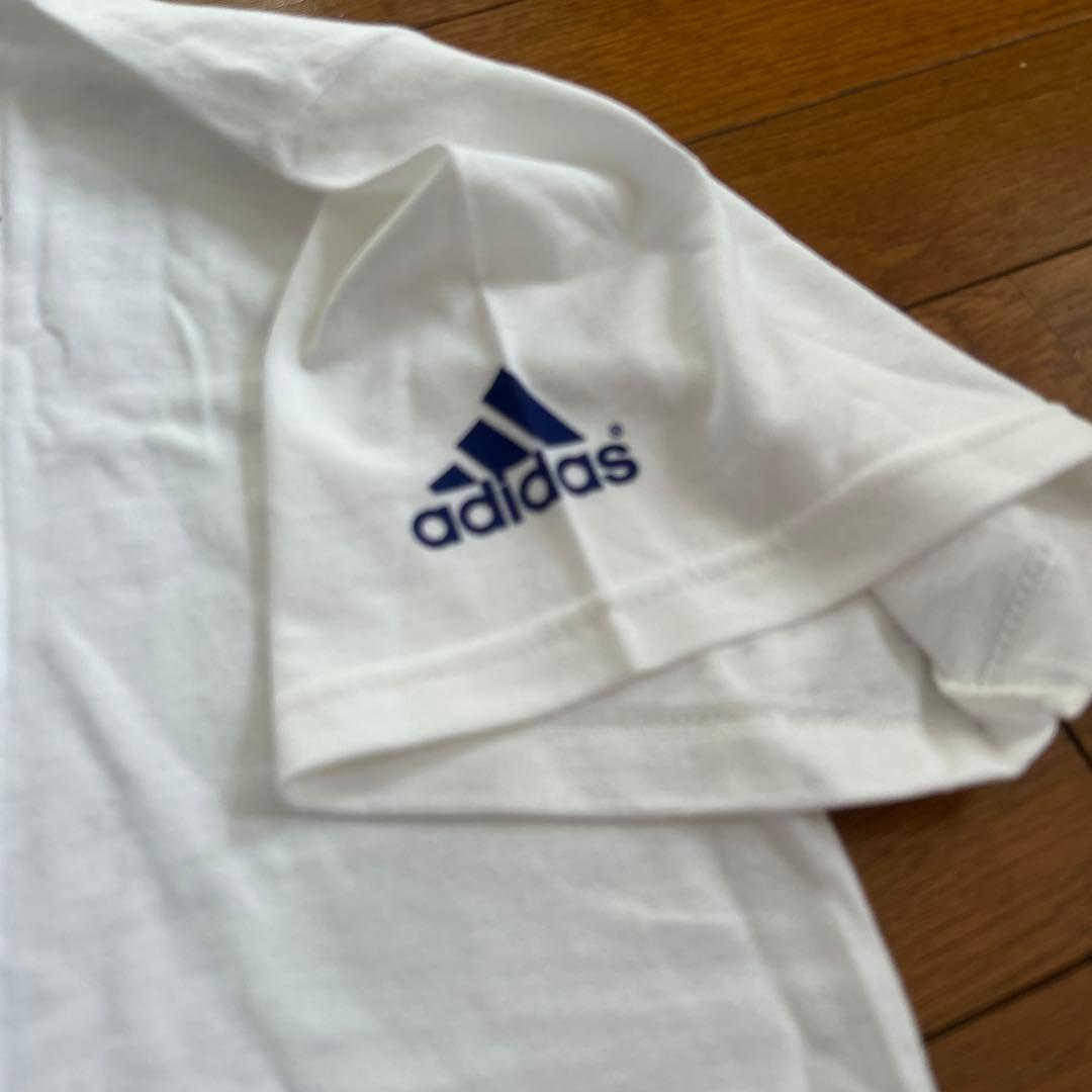 希少！【 デッドストック 】 00s adidas ジダン Tシャツ L 白
