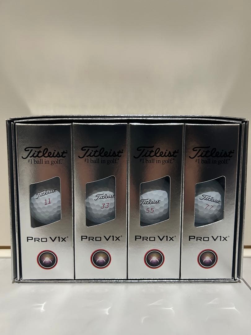 タイトリスト プロV1X ゴルフボール 25年 ダブルナンバー 1ダース12個