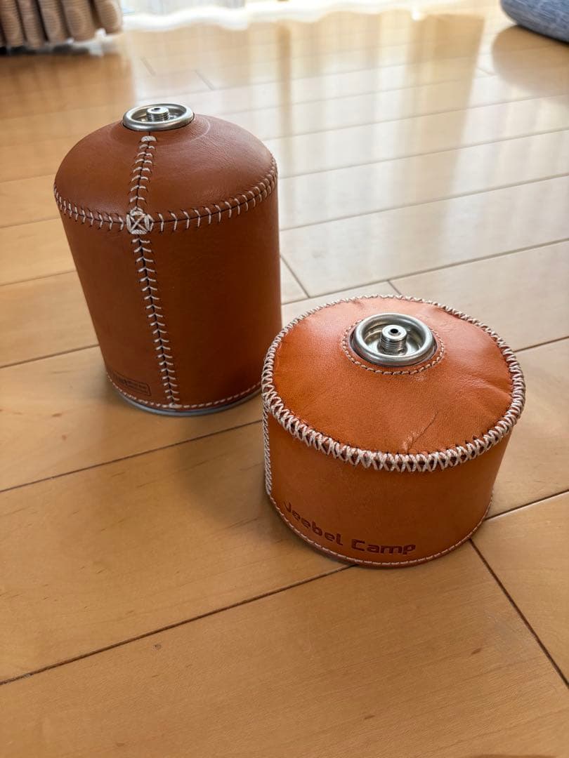 ガス缶カバー(レザー、金属)