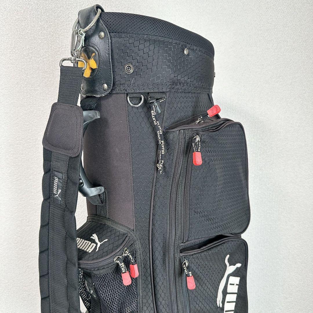 PUMA プーマ ゴルフ キャディバッグ ブラック 9型相当 5分割 フード付