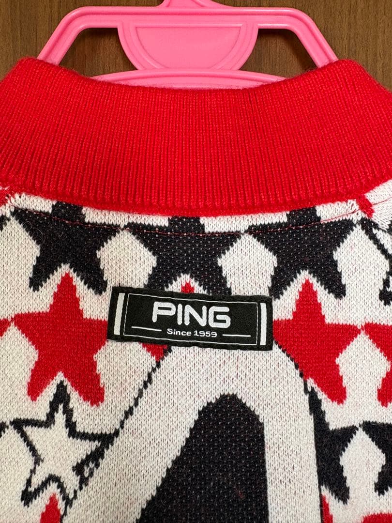 【新品格安・半額以下】PING 星柄 ジップアップジャケット 定価19,800円
