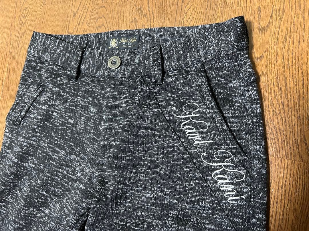 KARL KANI GOLF カールカナイゴルフ ロングパンツ 黒杢 L