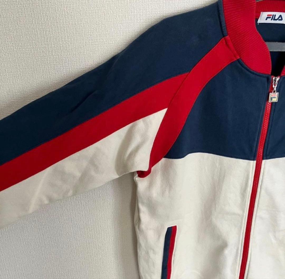 【ヴィンテージ】FILA フィラ トラックジャケット トリコロール 綿100%
