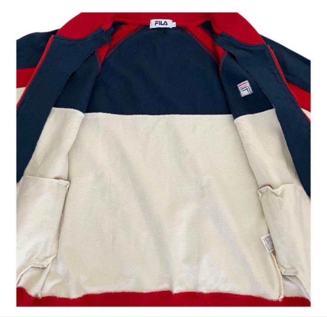 【ヴィンテージ】FILA フィラ トラックジャケット トリコロール 綿100%