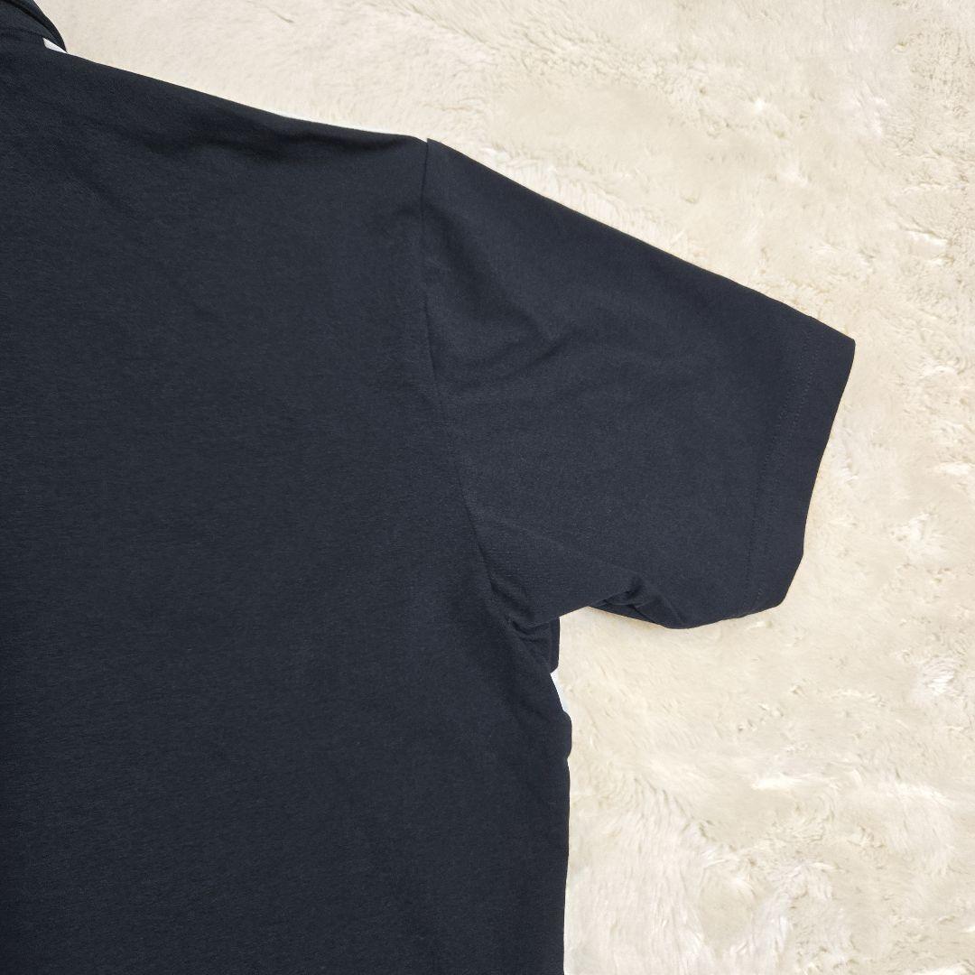 希少 DESCENTE デサント ゴルフ 半袖ポロシャツ ブラック/ホワイト M