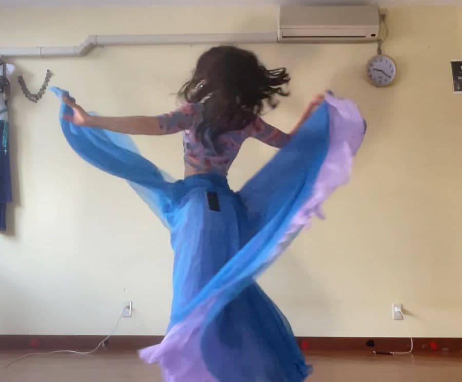 ダンススイング スカート シフォン 720 度スカート 大人の女の子のための練習
