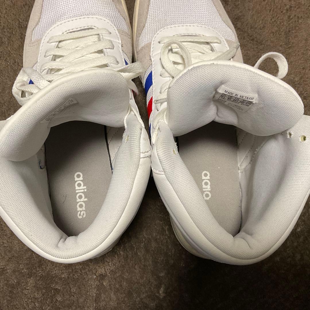 adidas ハイカット /メッシュ/ホワイト/レッド/ブルー/27.5