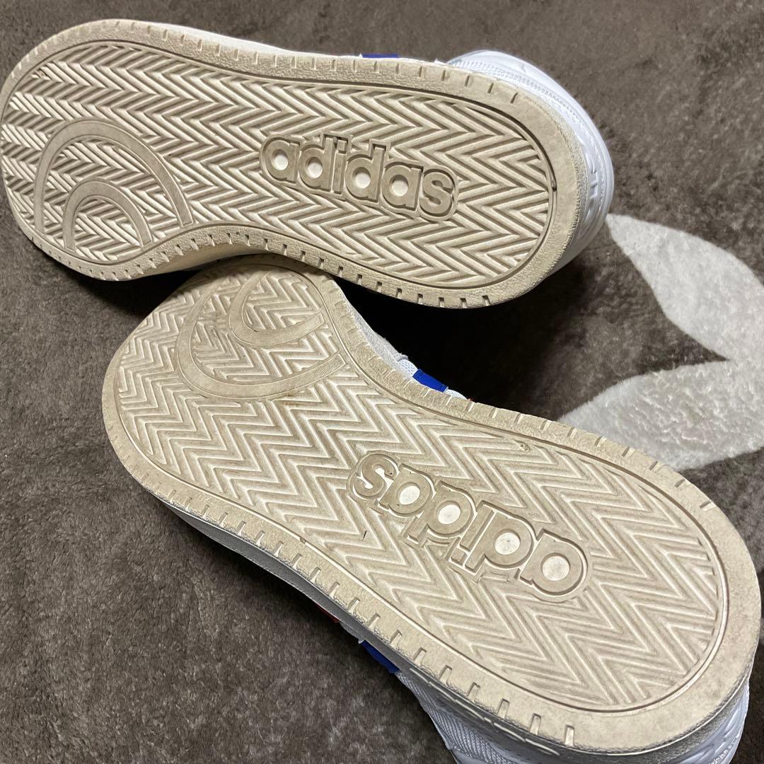 adidas ハイカット /メッシュ/ホワイト/レッド/ブルー/27.5