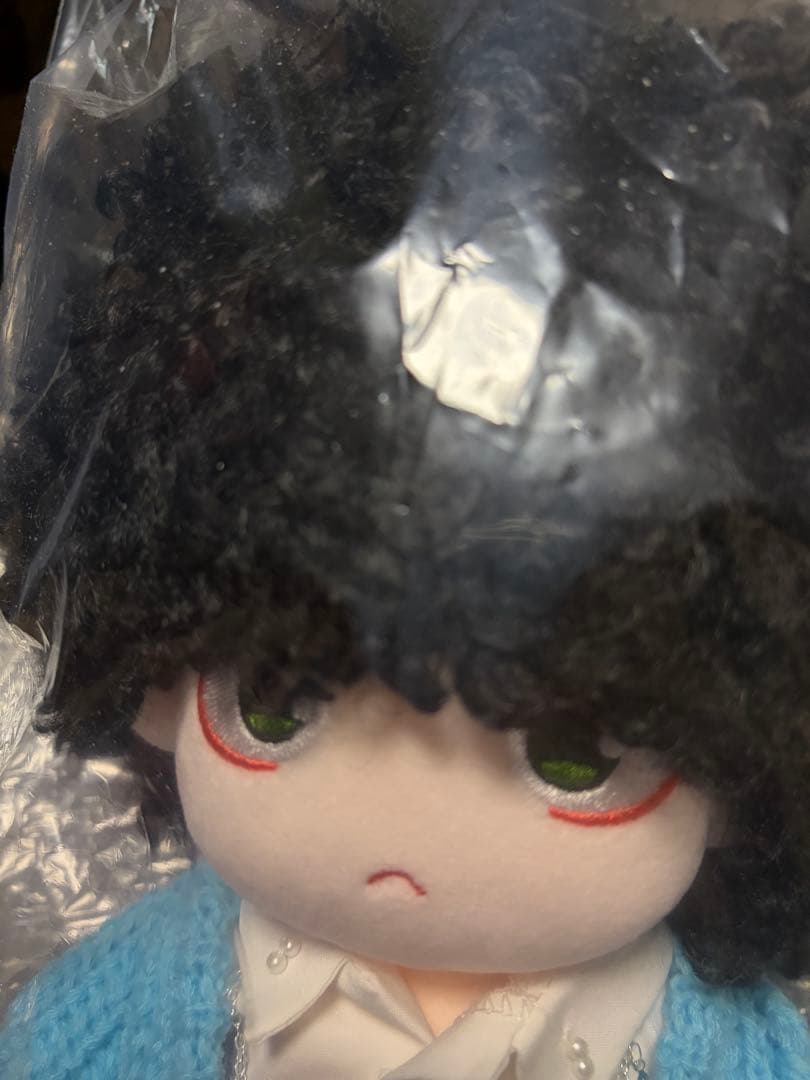王一博 20cm ぬいぐるみ＋レース衣装水色＋靴　美品　ウィッグ付