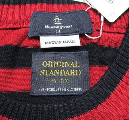 新品 マンシングウェアゴルフ クルーネックセーター/メンズ/LL/レッド