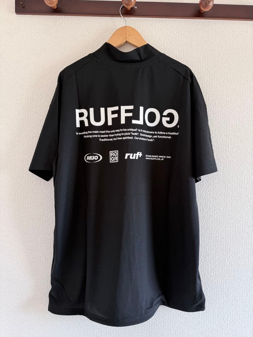 RUFFLOG MOCK NECK TEE ラフロッグ　サイズXL ブラック
