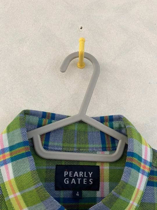PEARLY GATES ポロシャツ サイズ4 メンズ パーリーゲイツ チェック