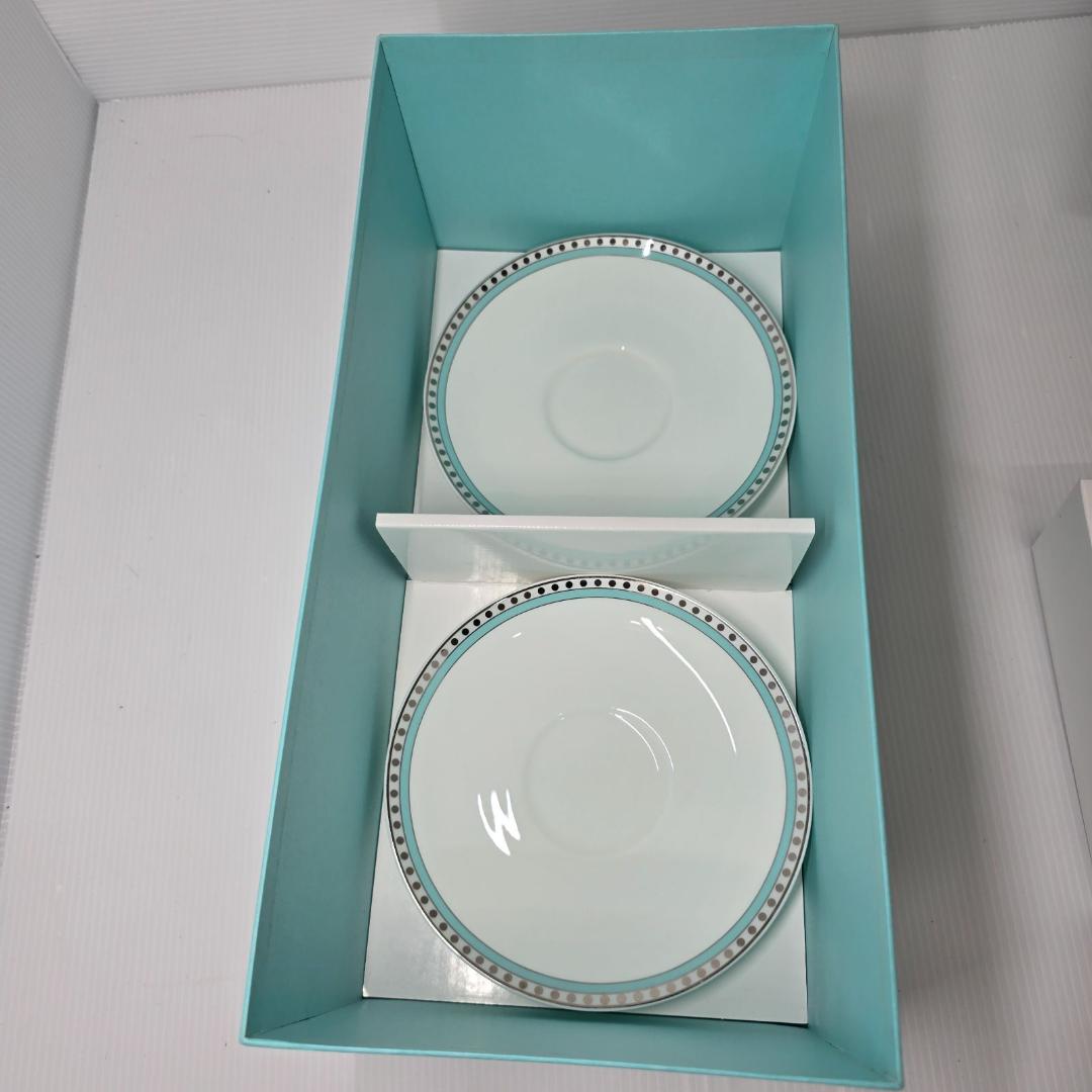 新品未使用 ティファニー Tiffany プラチナブルーバンド カップソーサー