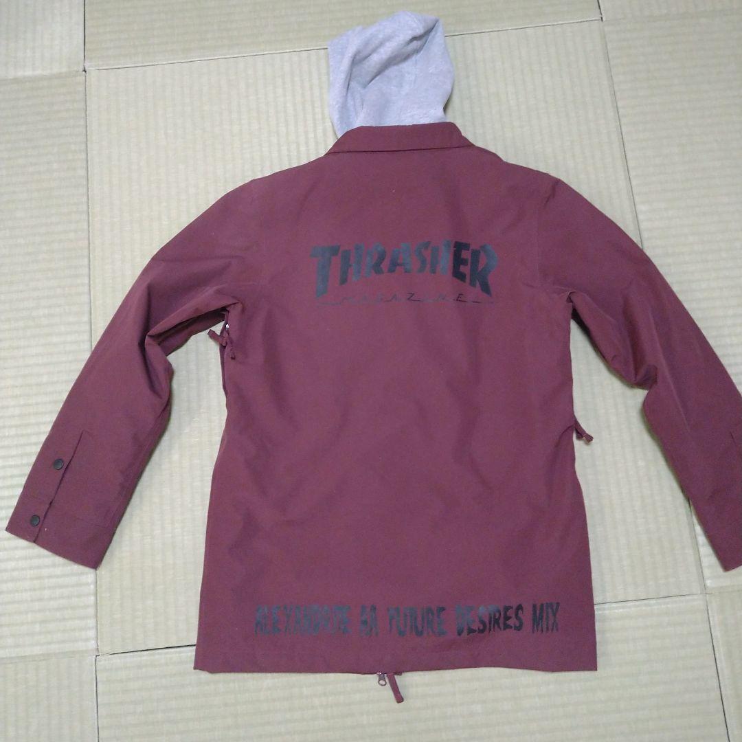 AA　THRASHER フード付きジャケット バーガンディ