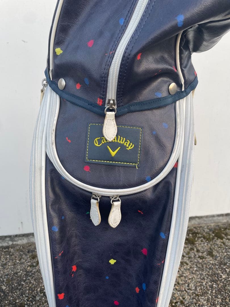 Callaway キャディバッグ ネイビー ドット柄