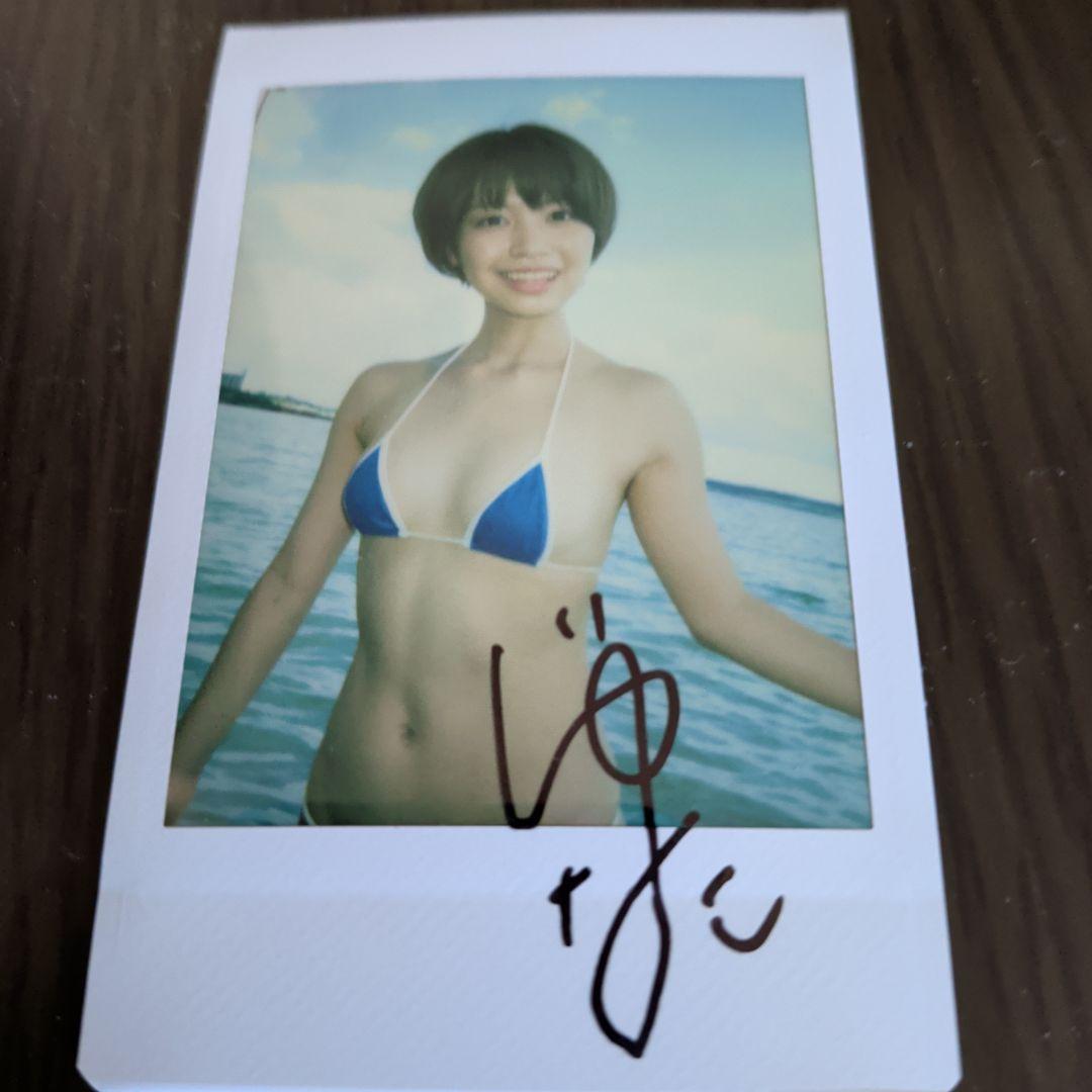 小坂田純奈　直筆サインチェキ　青ビキニ5枚セット