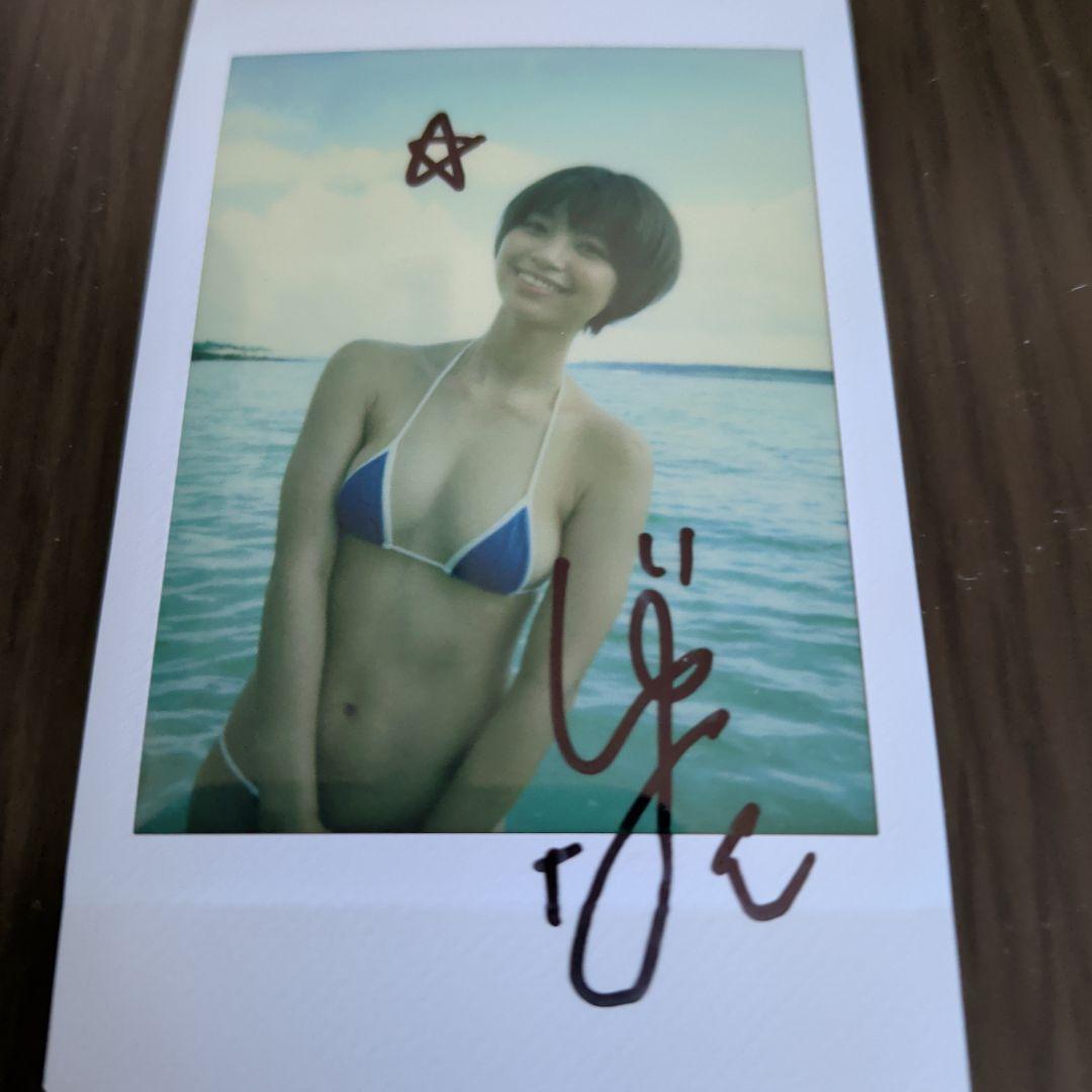 小坂田純奈　直筆サインチェキ　青ビキニ5枚セット
