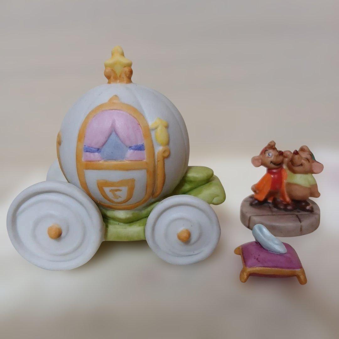 ディズニー　シンデレラ　陶器　加藤工芸　フィギュア　置物　セット品