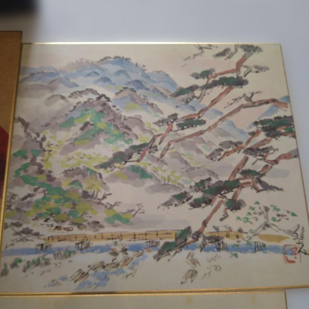 色紙画5枚 京都在住 日本芸術院会員作品集