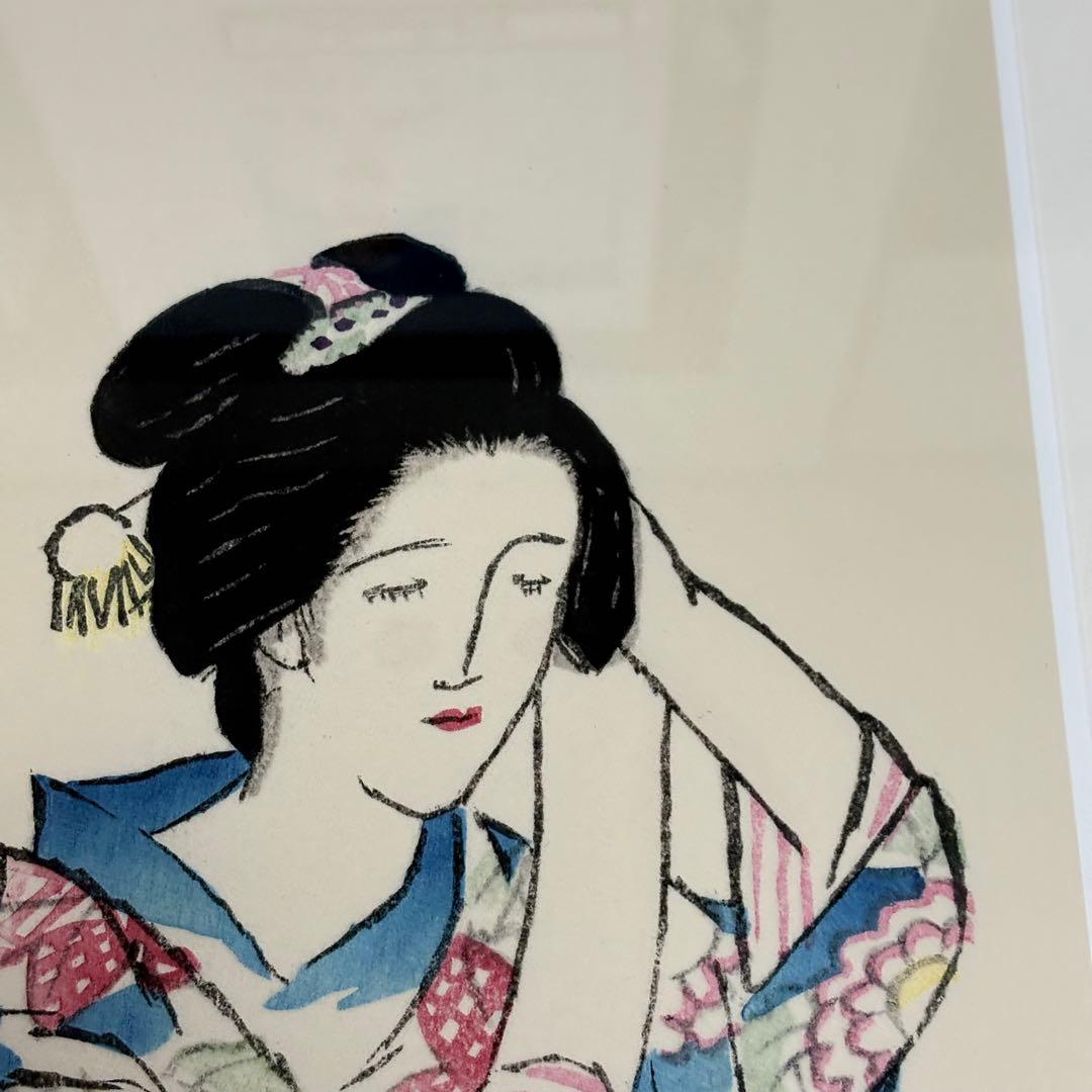龍峡小唄 竹久夢二 版画 限定 250 額装