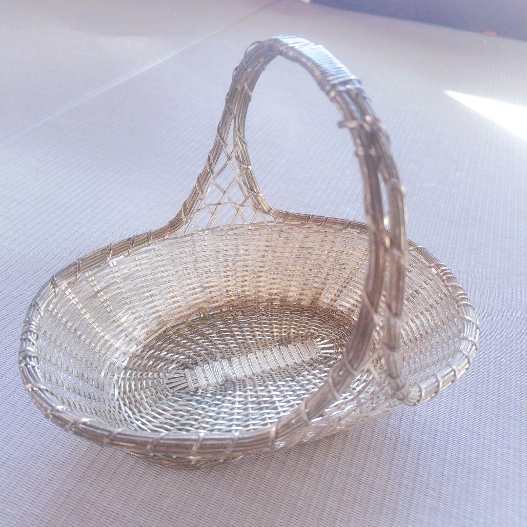 シルバー 銀 バスケット カゴ パン籠 フルーツバスケット 銀食器