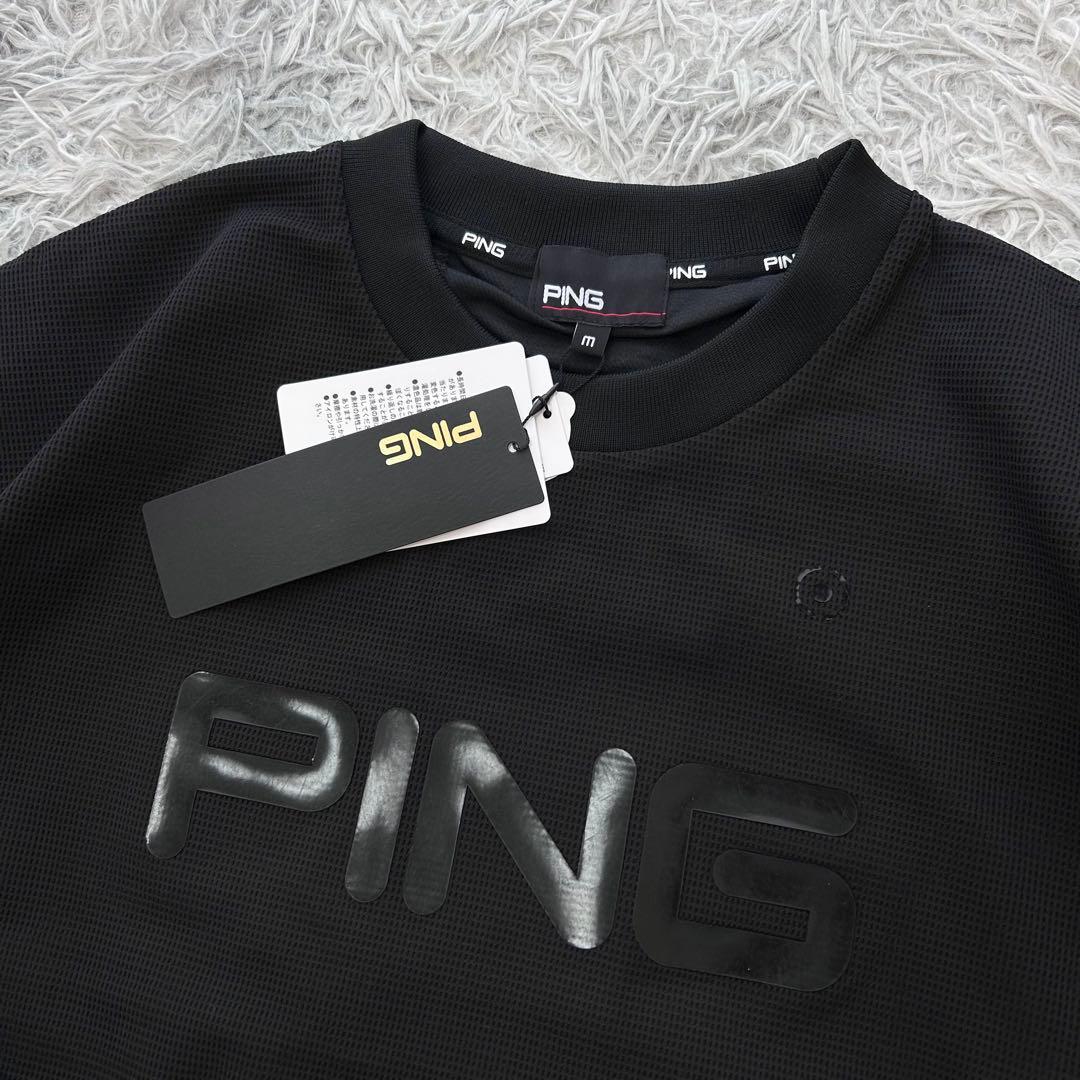 新品　PING ピン　スニード　プルオーバー　ブラック　ボックスロゴ　Mサイズ