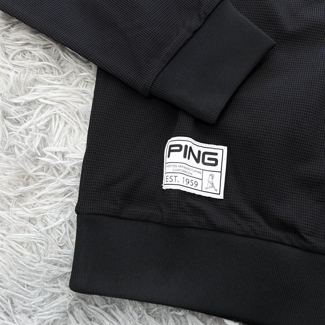 新品　PING ピン　スニード　プルオーバー　ブラック　ボックスロゴ　Mサイズ