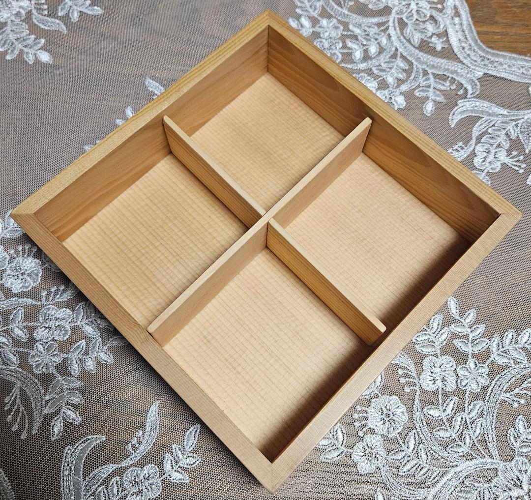 木製 三段重箱 新品 ②