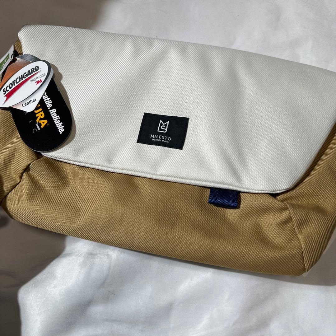 新品　MILESTO Hutte ボディバッグ ホワイト　コーデュラナイロン