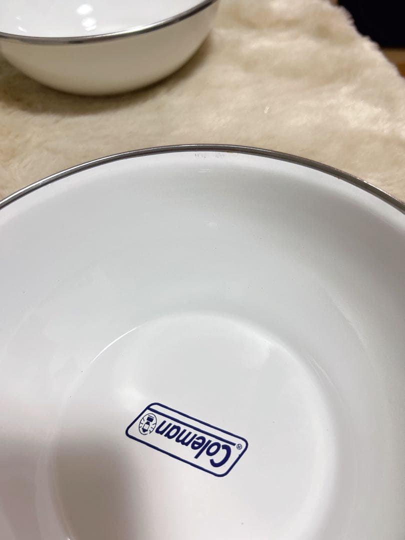 コールマン　食器セット エナメルディッシュウェアセット 収納ケース付　ホワイト