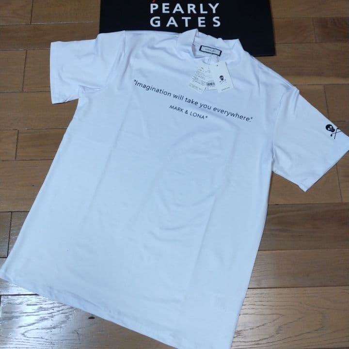 ⭐新品未使用⭐MARK&LONA⭐ メンズ⭐半袖モック⭐白⭐LL⭐