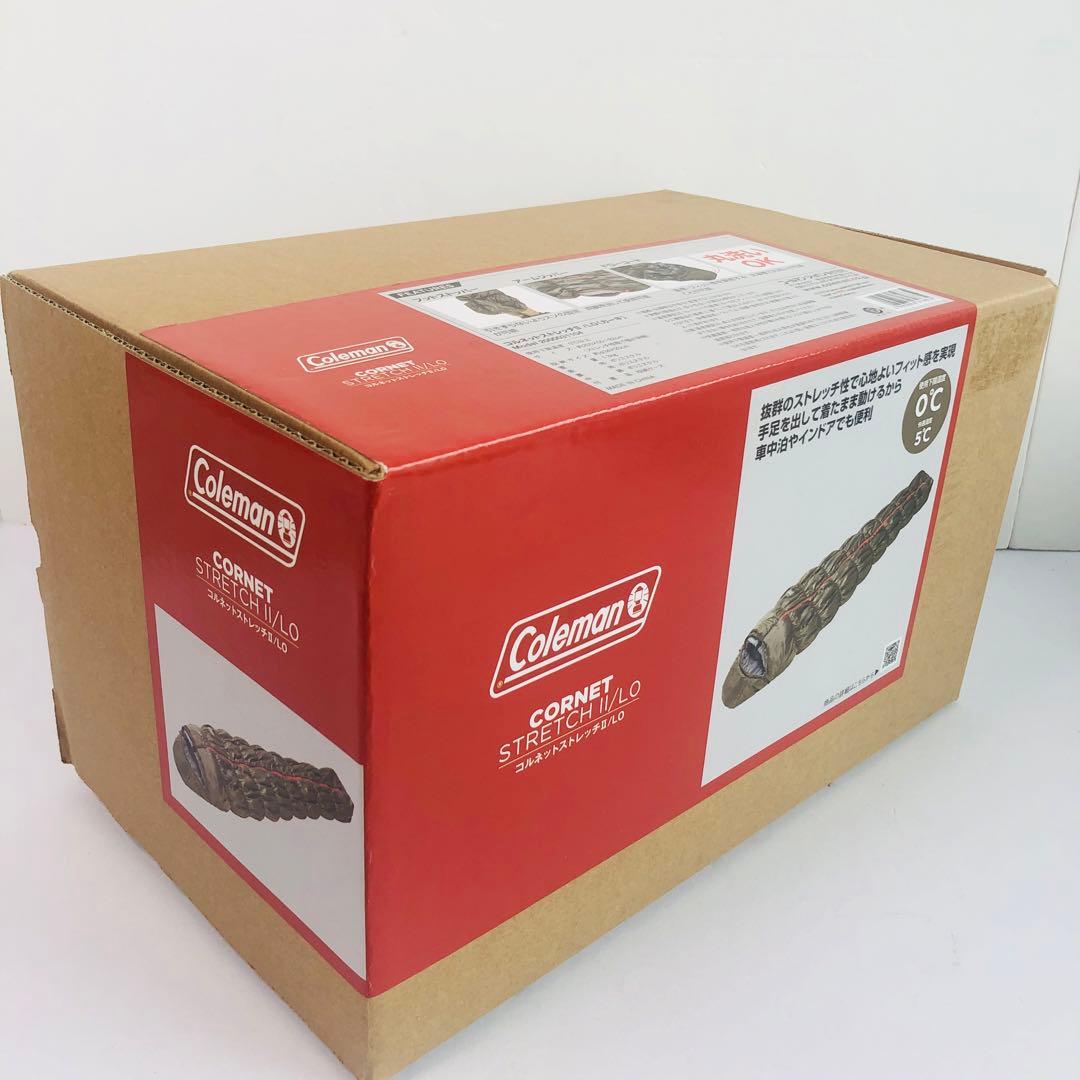 美品　コールマン　コルネットストレッチII /L0カーキ　シュラフ　マミータイプ