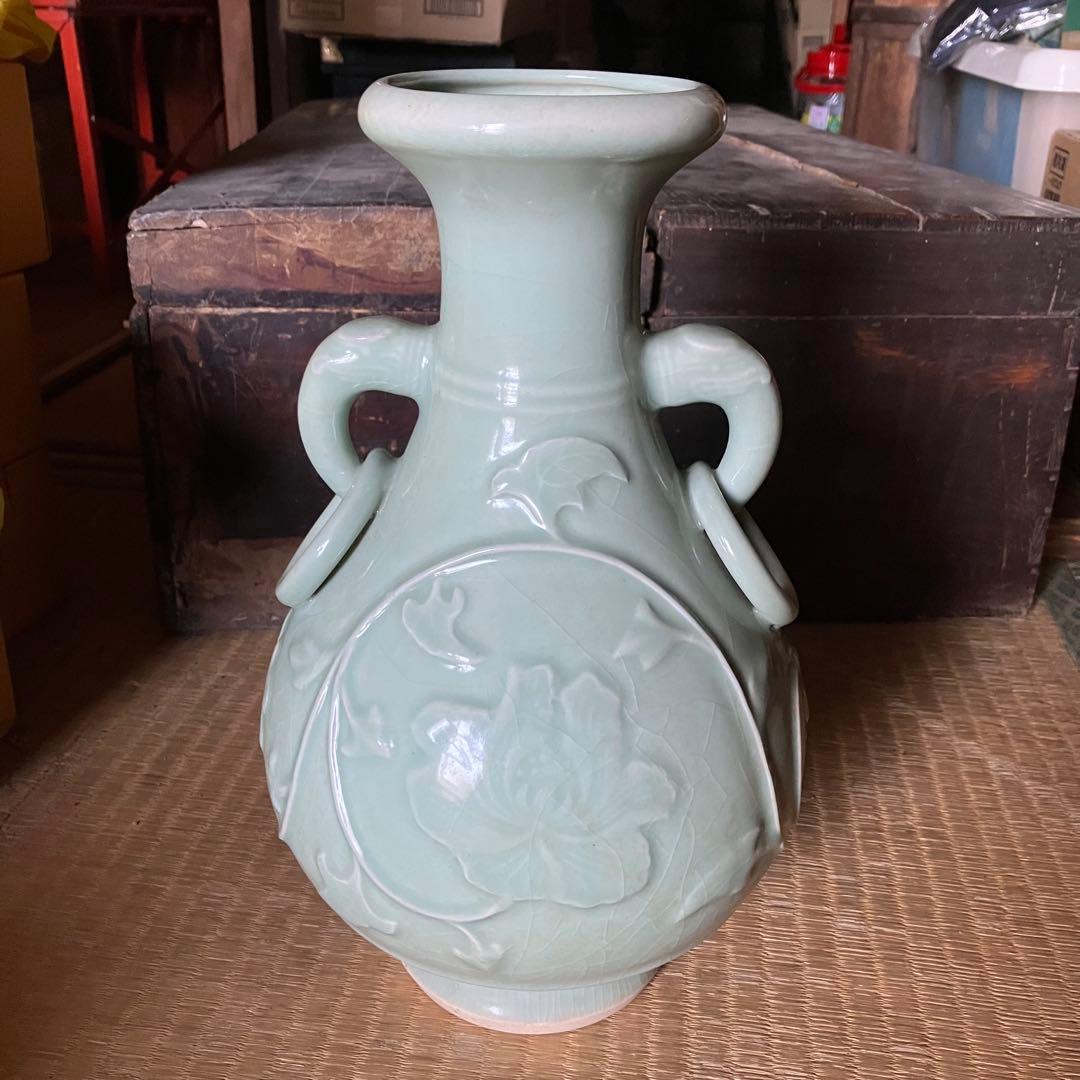 中国美術 龍泉 青磁 壺