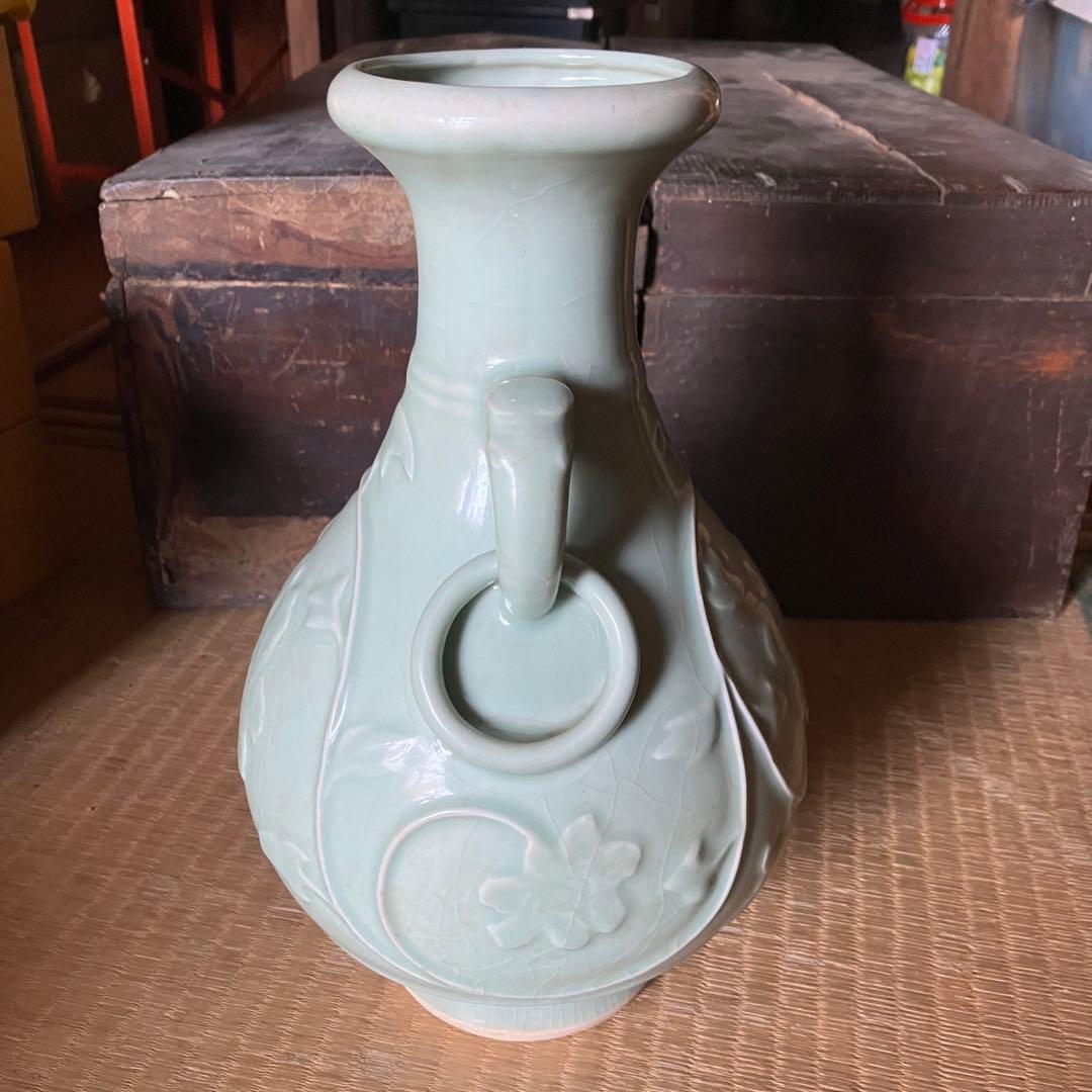中国美術 龍泉 青磁 壺