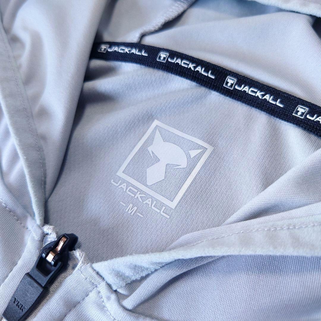 美品 JACKALL ドライメッシュパーカー 釣り グレー メンズ