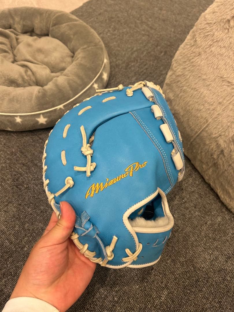 MizunoPro 硬式グローブ 青色 専用袋付き