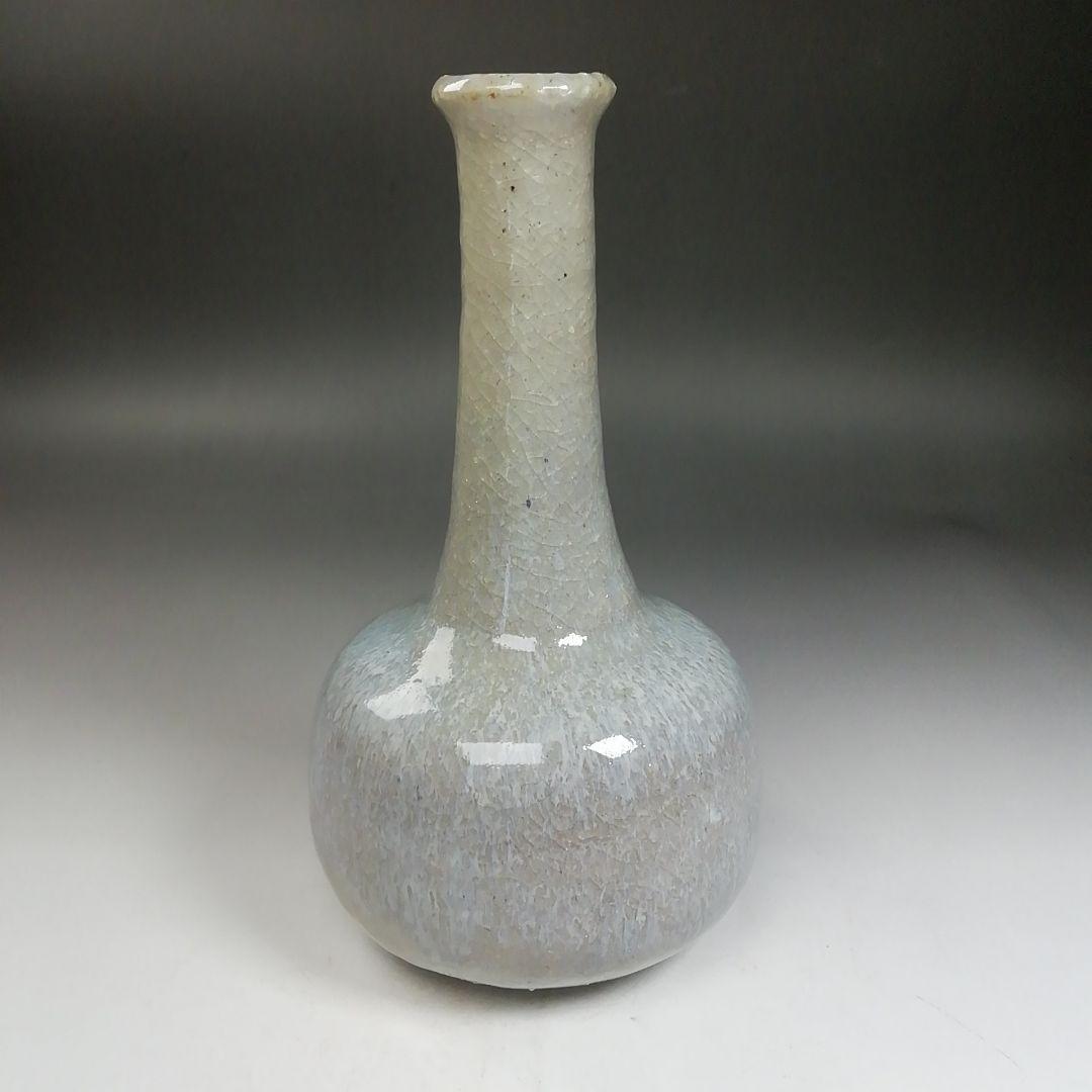 Ｗ２５５　花入　『萩焼』『鶴首花入』『野坂康起 造』　共箱　茶道具　花器