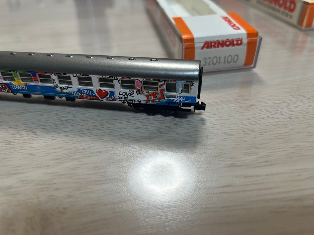 2両　Nゲージ 鉄道模型 グラフィティアートセット　欧州　ドイツ　アーノルド