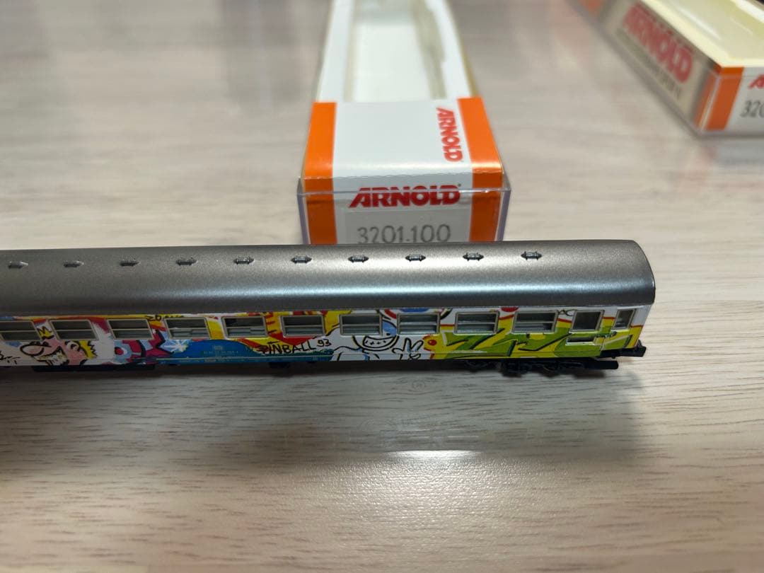 2両　Nゲージ 鉄道模型 グラフィティアートセット　欧州　ドイツ　アーノルド