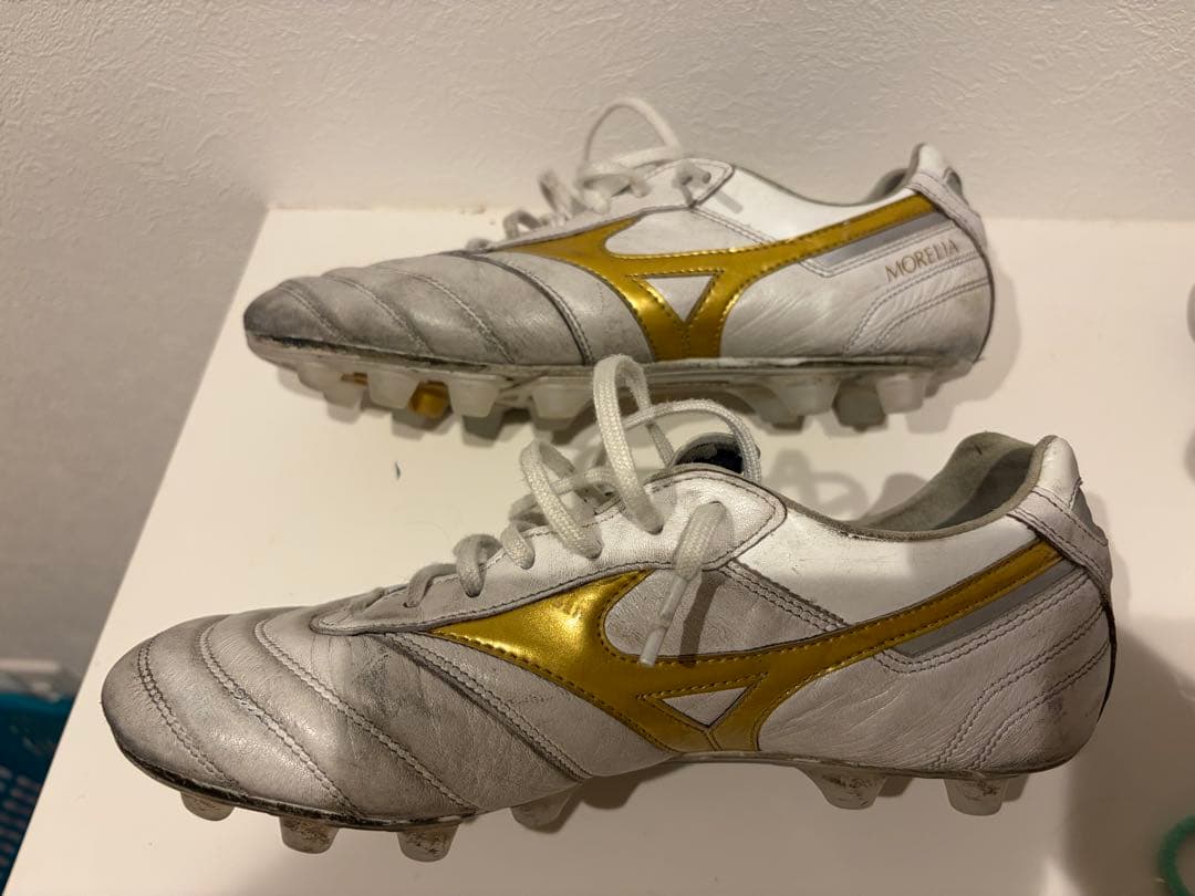 Mizuno Morelia 25.5 ホワイト/ゴールド　モレリア