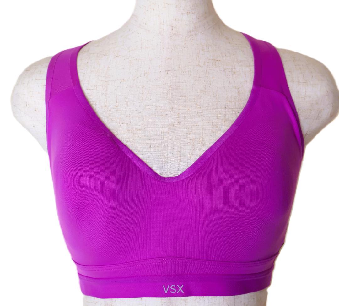 新品❤️VICTORIA'S SECRET VSX❤️紫色 Vネック スポーツブラ
