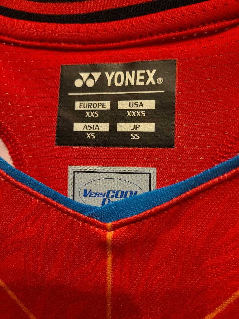 バドミントンゲームシャツ レッド JP SS YONEX10698(364)
